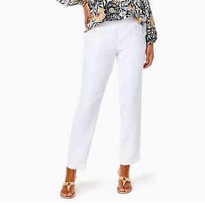 Lilly Pultizer Alaura Pull On Pants in Coconut Cream